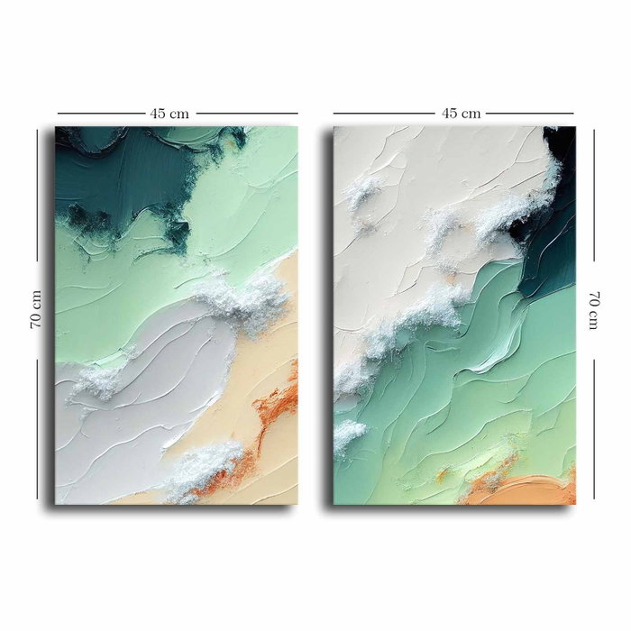 Wallity Set de 2 Cuadros Decorativos sobre Lienzo 45 x 70 cm